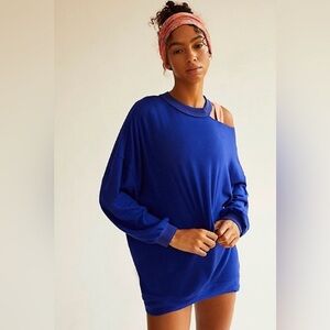 NWT Free People Reveal Sweat Shirt In Regal